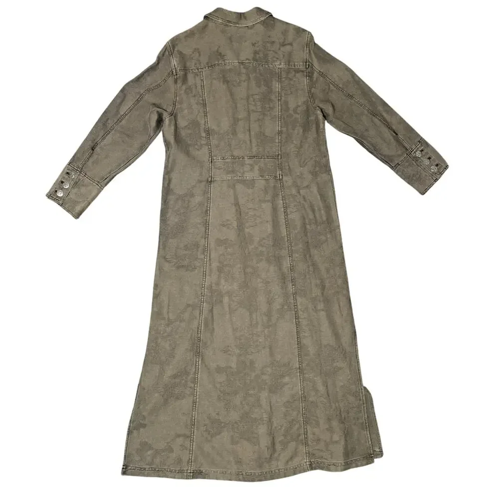 J Jill Womens 10P Maxi Trench Jacket Western Rodeo Country Y2K Vintage Duster